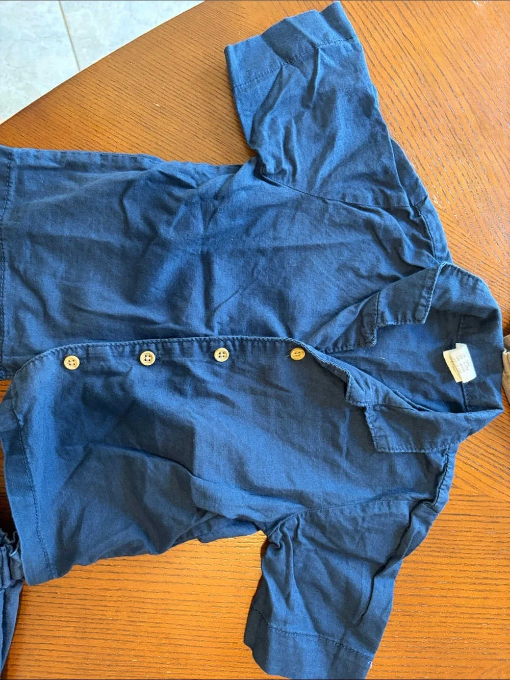 H&M Kids Matching Button-Down Shirts and Shorts and Pant